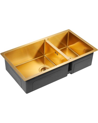 Кухонная мойка Paulmark Axel 78 PM227844-BG Брашированное золото