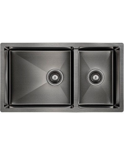 Кухонная мойка Paulmark Axel 78 PM227844-GM Вороненая сталь