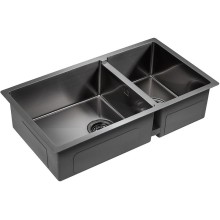 Кухонная мойка Paulmark Axel 78 PM227844-GM Вороненая сталь