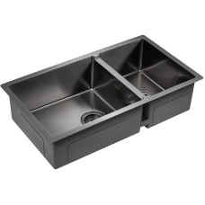 Кухонная мойка Paulmark Axel 78 PM227844-GM Вороненая сталь