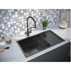 Кухонная мойка Paulmark Wing 78 PM217844-GM Вороненая сталь