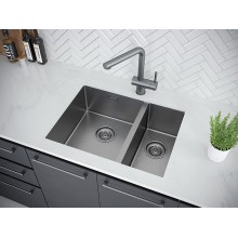 Кухонная мойка Paulmark Annex 59 PM545944-GML Вороненая сталь