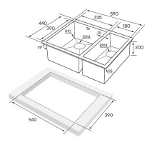 Кухонная мойка Paulmark Zusat 59 PM225944-GML Вороненая сталь
