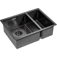 Кухонная мойка Paulmark Zusat 59 PM225944-GML Вороненая сталь
