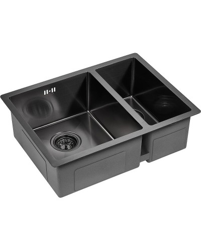 Кухонная мойка Paulmark Zusat 59 PM225944-GML Вороненая сталь