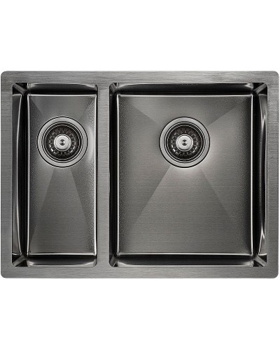 Кухонная мойка Paulmark Zusat 59 PM225944-GMR Вороненая сталь