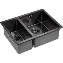 Кухонная мойка Paulmark Zusat 59 PM225944-GMR Вороненая сталь