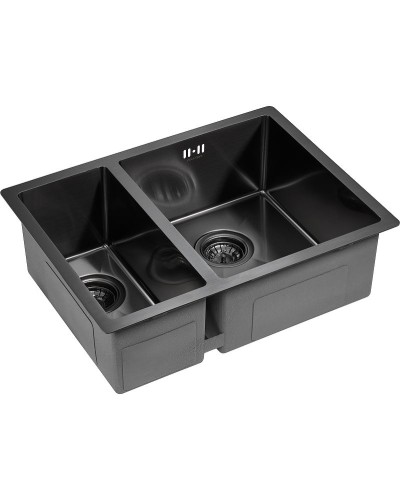 Кухонная мойка Paulmark Zusat 59 PM225944-GMR Вороненая сталь