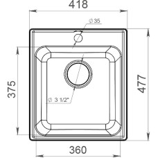 Кухонная мойка GranFest Quarz GF-Z17 Белая