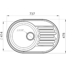 Кухонная мойка GranFest Quarz GF-Z18 Черная