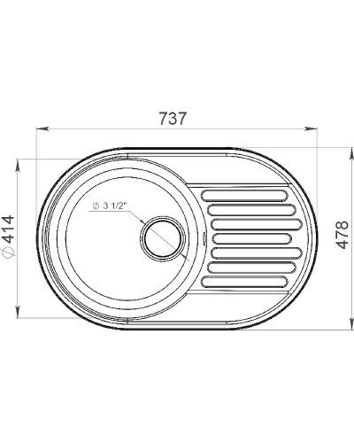 Кухонная мойка GranFest Quarz GF-Z18 Черная