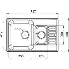 Кухонная мойка GranFest Quarz GF-Z21K Серая