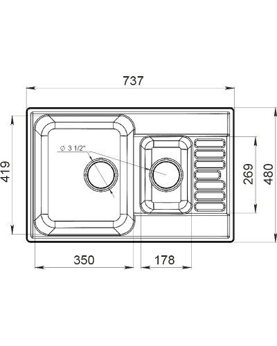 Кухонная мойка GranFest Quarz GF-Z21K Серая