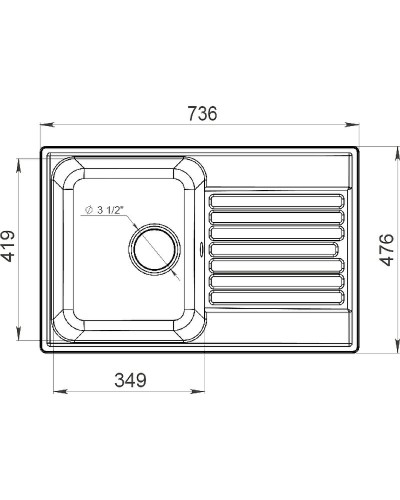 Кухонная мойка GranFest Quarz GF-Z78 Серая
