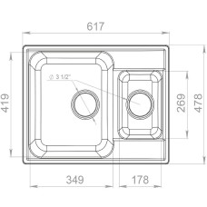 Кухонная мойка GranFest Quarz GF-Z09 Серая