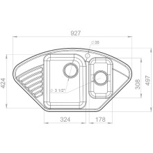 Кухонная мойка GranFest Quarz GF-Z14 Терракот