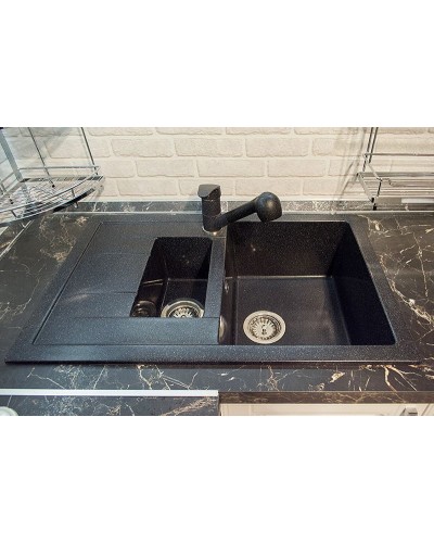 Кухонная мойка GranFest Quadro GF-Q775KL Черная