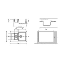 Кухонная мойка GranFest Quadro GF-Q775KL Песочная