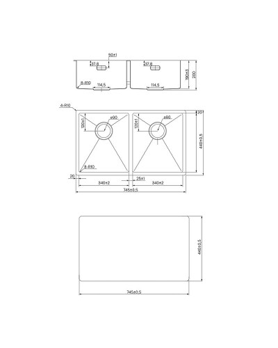 Кухонная мойка Iddis Edifice 75 EDI75S2i77 Сатин