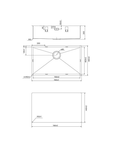Кухонная мойка Iddis Edifice 74 EDI74S0i77 Сатин