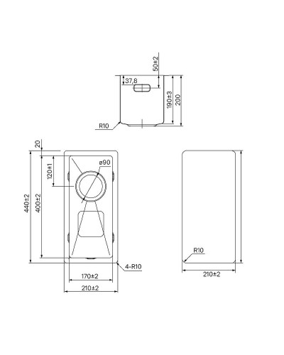 Кухонная мойка Iddis Edifice 21 EDI21S0i77 Сатин