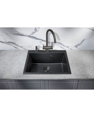 Кухонная мойка Milacio Murcia 60 Cuarzo MC.77011 Черная матовая