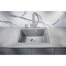 Кухонная мойка Milacio Murcia 60 Cuarzo MC.77013 Серый металлик