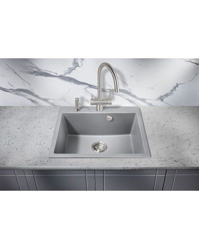 Кухонная мойка Milacio Murcia 60 Cuarzo MC.77013 Серый металлик