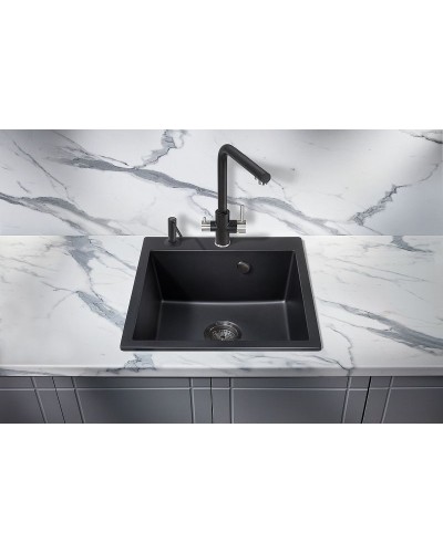 Кухонная мойка Milacio Murcia 51 Cuarzo MC.77021 Черная матовая
