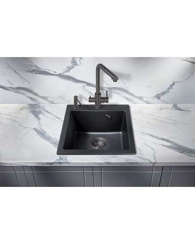 Кухонная мойка Milacio Murcia 46 Cuarzo MC.77031 Черная матовая