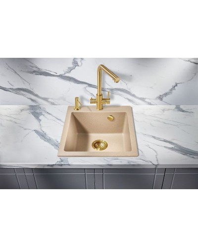 Кухонная мойка Milacio Murcia 46 Cuarzo MC.77034 Бежевая