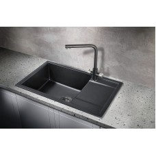 Кухонная мойка Milacio Navarra 78 Cuarzo MC.77051 Черная матовая