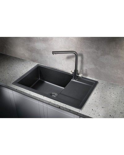 Кухонная мойка Milacio Navarra 78 Cuarzo MC.77051 Черная матовая