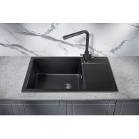 Кухонная мойка Milacio Navarra 78 Cuarzo MC.77051 Черная матовая