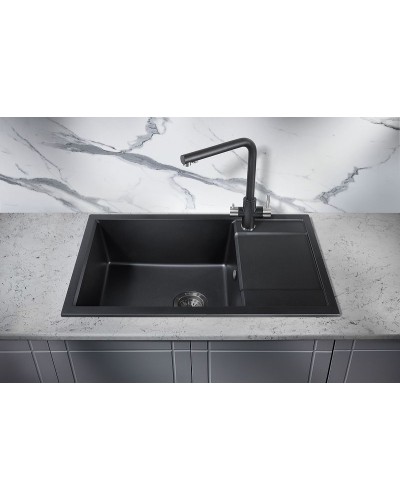 Кухонная мойка Milacio Navarra 78 Cuarzo MC.77051 Черная матовая