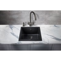 Кухонная мойка Milacio Leon 45 Cuarzo MC.77091 Черная матовая