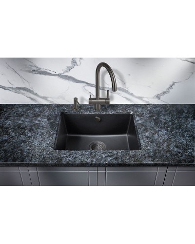 Кухонная мойка Milacio Leon 55 Cuarzo MC.77081 Черная матовая