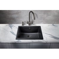 Кухонная мойка Milacio Leon 55 Cuarzo MC.77081 Черная матовая
