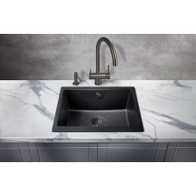 Кухонная мойка Milacio Leon 55 Cuarzo MC.77081 Черная матовая