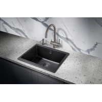 Кухонная мойка Milacio Leon 55 Cuarzo MC.77081 Черная матовая