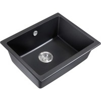 Кухонная мойка Milacio Leon 55 Cuarzo MC.77081 Черная матовая