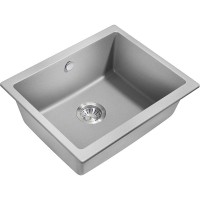 Кухонная мойка Milacio Leon 55 Cuarzo MC.77083 Серый металлик