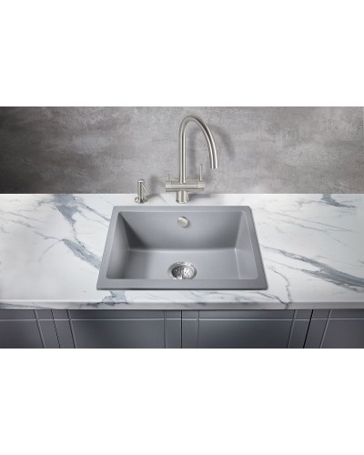 Кухонная мойка Milacio Leon 55 Cuarzo MC.77083 Серый металлик