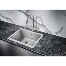 Кухонная мойка Milacio Leon 55 Cuarzo MC.77083 Серый металлик