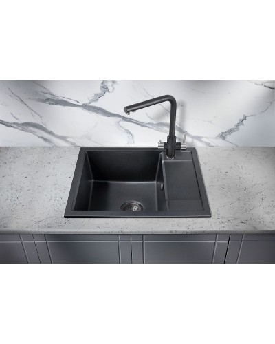 Кухонная мойка Milacio Navarra 60 Cuarzo MC.77071 Черная матовая