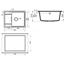 Кухонная мойка Milacio Navarra 65 Cuarzo MC.77061 Черная матовая