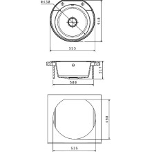Кухонная мойка Florentina Эльба-555 20.145.C0555.202 Шампань