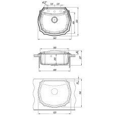 Кухонная мойка Florentina Эмилия-640 20.355.D0640.201 Жасмин