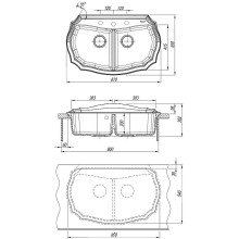 Кухонная мойка Florentina Эмилия-870 20.365.F0870.305 Грей