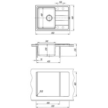 Кухонная мойка Florentina Комби-650 21.390.B0650.107 Песочная